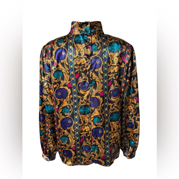 Vintage Nicola Pleated Turtleneck Blouse - Picture 5 of 10